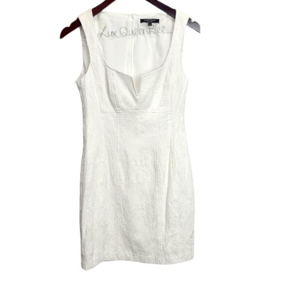 Nanette Lepore Mini White Textured Dress Size 8 - Picture 1 of 9